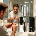 thumbnail image 4 of EXLEAF 2026 New Mens Grooming Kit Heavy Duty Nail Clippers Mens Gift Set Professional Toenail Clippers Nail Care Kit for Women Red Style 5 for Grooming Manicure Pedicure Personal Care Travel, 4 of 6