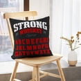 thumbnail image 5 of LALILO Throw Pillow Covers Strong Whiskey Font With Vintage Font Vintage Cushion Cover 18" x 18", 2 Pack, 5 of 6