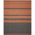 thumbnail image 7 of SAFAVIEH Kilim Aylmer Striped Wool Area Rug, Dark Grey/Orange, 9' x 12', 7 of 7