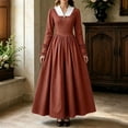 thumbnail image 3 of Colonial Dress for Women Modest Prairie Colonial A Line Dress Civil War Dresses Pioneer Costume Dress, 3 of 10