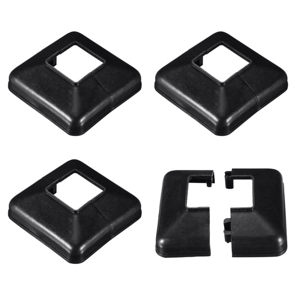 Unique Bargains Deck Post Base Cover, 4Pcs Split Style Post Bracket 41x41mm/1.61x1.61' Post Base for Hand and Stair Rails