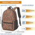 thumbnail image 3 of Paisley and Floral Pink Pattern 17" Waterproof Oxford School Backpacks for Teens, S-Shape Padded Straps, for School, Travel, Hiking, Camping, 3 of 5