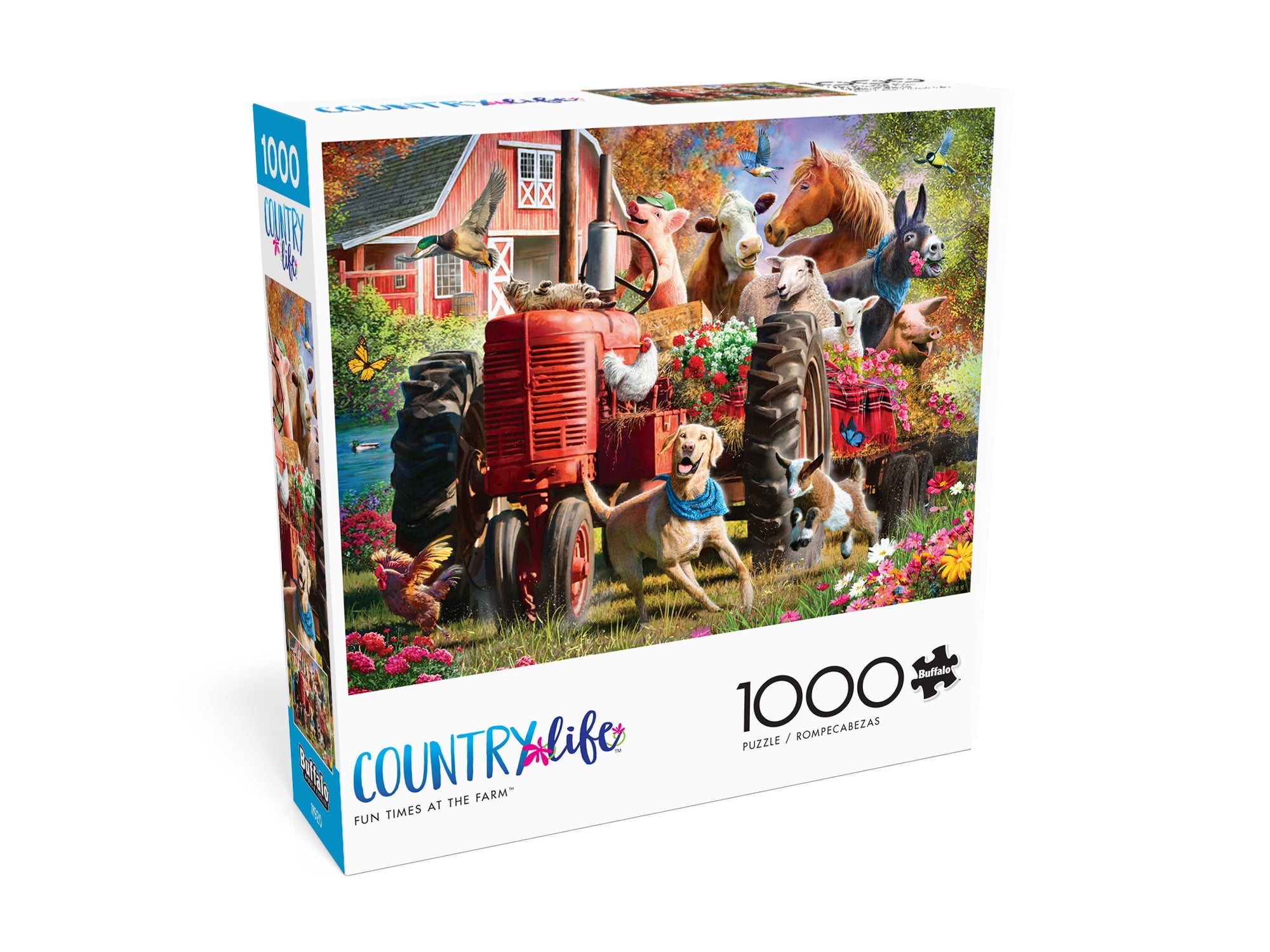 Buffalo Games 1000-Piece Larry Jones Fun Times at the Farm Interlocking Jigsaw Puzzle