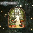 thumbnail image 3 of Halloween Faux Stained Glass Ghost Ornaments Acrylic, Halloween Decor Cute Suncatcher, Cute Ghost Gift for Book Lovers, Gothic Fall Decor for Window, 3 of 15