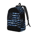 thumbnail image 2 of Balery Navy Camouflage American Flag Vintage Canvas Backpack for Men and Women - Large Capacity, Durable Travel Laptop Bag for School, Work, Hiking, and Outdoor Activities, 2 of 7