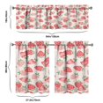 thumbnail image 6 of Kitchen Curtains 36 Inch Short - 3 Panel Set Strawberry Print, Rod Pocket Window Curtains 100% Polyester, Cute Fruit Valance for Farmhouse, Cafe, Living Room, Bedroom, Easy Wash, 6 of 6