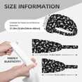 thumbnail image 2 of black white leaves Headbands for Women Men, Workout Elastic Sweat Band for Yoga Running Cycling Gym Exercise Non Slip Head Bands for Women's Hair, 2 of 5