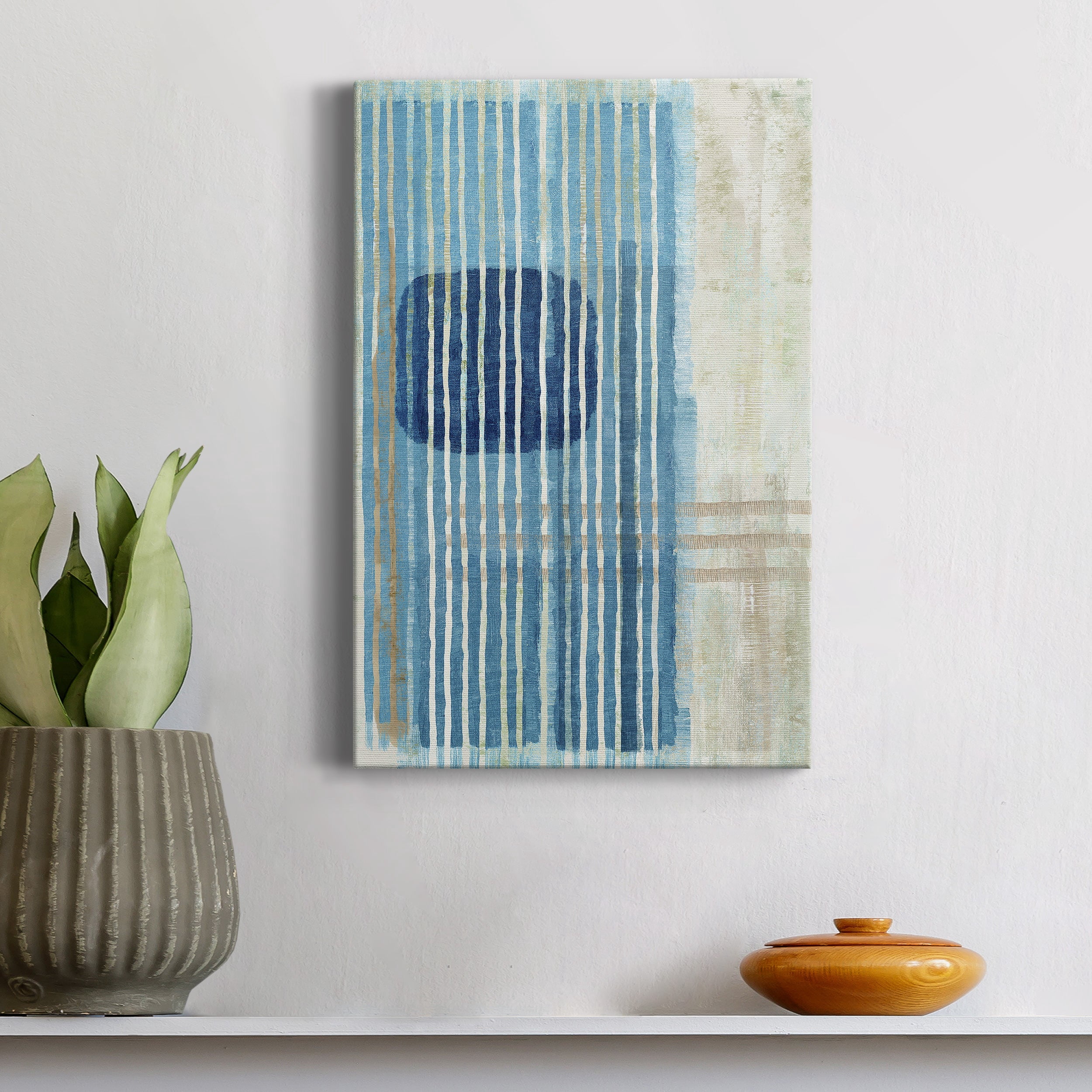 Blue Blue Horizon I Premium Gallery Wrapped Canvas - Ready to Hang