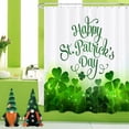 thumbnail image 6 of Shower Curtain Set 72x72 Inch Happy St. Patrick''s Day with 12 plastic hooks Waterproof Polyester Fabric Shower Curtain for Home Bathroom Christmas Holiday Decor Set, 6 of 6