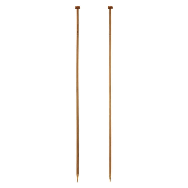 2Pcs 4mm Bamboo Knitting Needle Straight Single Pointed 14 Inch Long