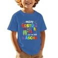 thumbnail image 1 of Zhuashum T-Shirts de Printemps pour Garçons Col Rond Manches Courtes Hauts à Imprimé de Lettres pour Enfants et Jeunes T-Shirt Graphique de Fête Festive Tenue de Jeu Basique pour Tout-Petit Bleu 5 Ans, 1 of 6