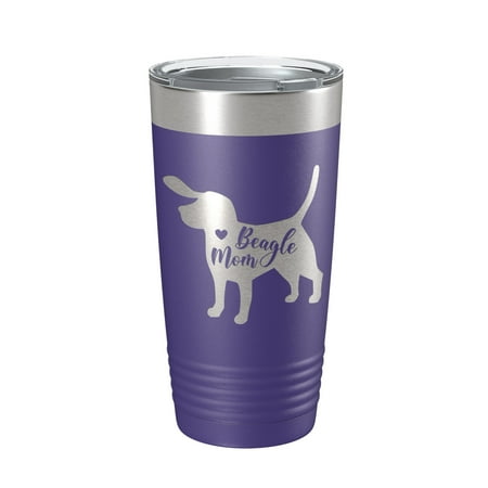 

Beagle Mom Tumbler Dog Travel Mug Gift Insulated Laser Engraved Coffee Cup 20 oz Purple