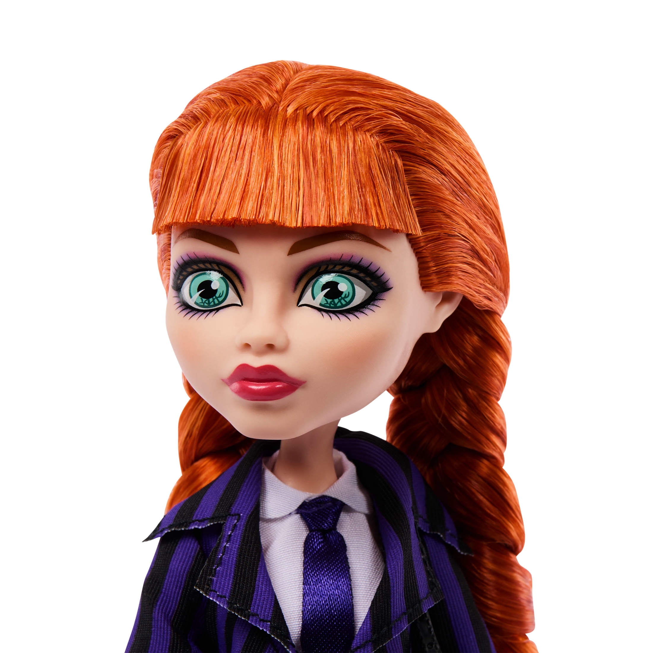 Monster High x Wednesday Collectible Doll, Agnes DeMille with Purple Uniform and Accessories