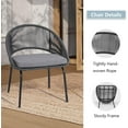 thumbnail image 4 of Betcozy 3-Pieces Garden Rocking Bistro Set, Rattan Conversation Furniture Set with PE Resin Hand-woven Wicker, Cushions, Tempared Glass Coffee Table, 4 of 7