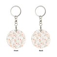 thumbnail image 2 of Naloa Flower Rabbit Print Round Keychain Keychain Key Ring, Key Tag, Key Chain Bulk for Gift Accessories (Round), 2 of 7