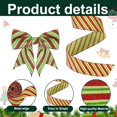 thumbnail image 5 of putnchl Christmas Red And Green Striped Glitter Ribbon, Christmas Wrapping Decoration, Suitable For Family Party DIY Craft Bow, 2.5 Inch, 5 of 5