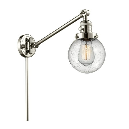 

Innovations Lighting Beacon - 1 Light 6 Swing Arm - Plug In or Hardwired Polished Nickel/Seedy