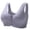 Gray, variant on Women's Front Zipper Wireless Bra Vest Gathering Support, Post Surgery Sports Sleep Lingerie, Easy Closure Wide Strap Comfort Underwear No Underwire