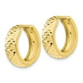 thumbnail image 2 of 10K Yellow Gold Earring Hinged Huggie Women'S Diamond-Cut 16 mm 16.75, 2 of 3
