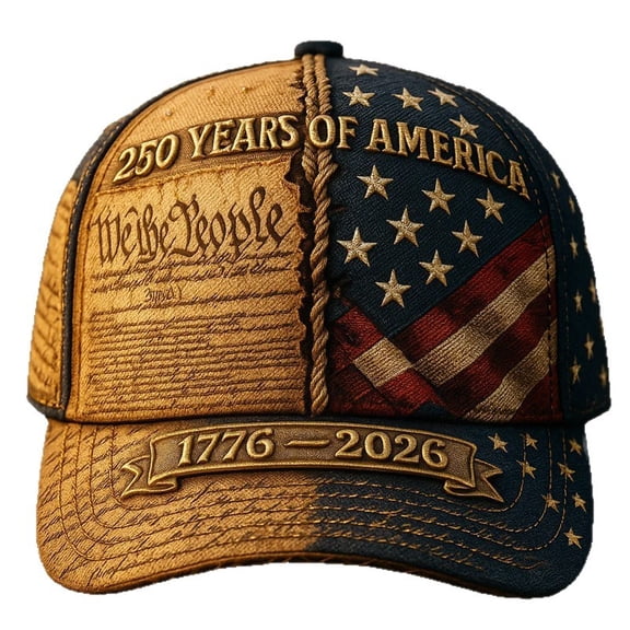 250th Anniversary USA Hat Adjustable United States 250th Anniversary Hat Retro Embroidered Baseball Cap