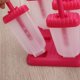 thumbnail image 1 of 6 celdas en forma de rectángulo reutilizable Diy Frozen Ice Cream Pop moldes Ice Lolly Makers con base (1set, Rose Red), 1 of 2