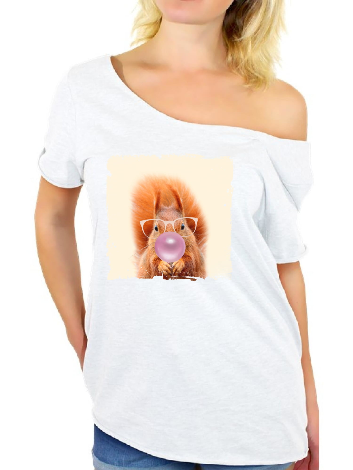 hello ladies squirrel t shirt