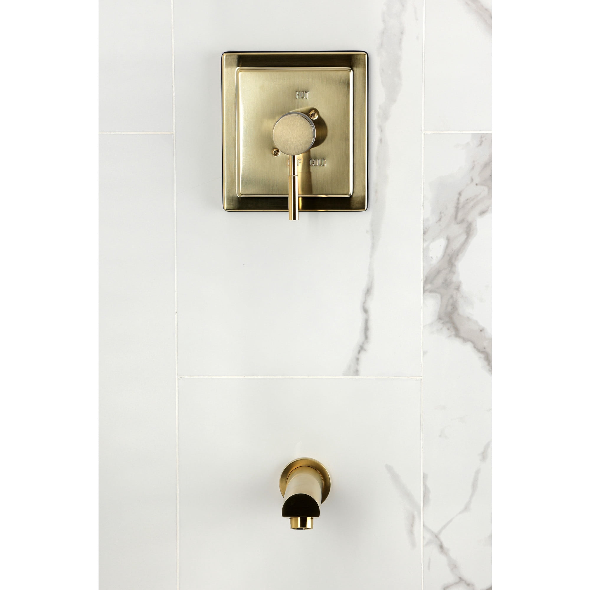 Kingston Brass KB8657DLTO Concord Single-Handle Pressure Balanced Tub Faucet in Brushed Brass