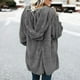 thumbnail image 3 of Abrigo de mujer, chaqueta de felpa, chaqueta con capucha, abrigo de invierno de gran tamaño, abrigo corto, cárdigan cálido, chaqueta con capucha, chaqueta de invierno con bolsillos (3XL), 3 of 5