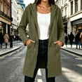 thumbnail image 2 of Brnmyaeo Women's Zip Up Long Hoodies Oversized Fleece Tunic Sweatshirts with Pockets Casual Waist drawstring Jacket Coats Fall Trendy Zipper Hoodie, 2 of 8