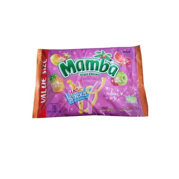 Mamba Magic Sticks Assorted Fruit Chews Value Size 13.05 oz