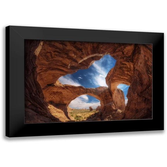 Pablo, Juan de 14x11 Black Modern Framed Museum Art Print Titled - Double arch