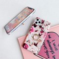 thumbnail image 5 of Compatible with iPhone 11 Case,Floral Case Cute Clear for Men Women Girls with 360 Degree Rotating Ring Kickstand Soft TPU Shockproof Cover Design for iPhone 11 6.1 Inch Grey Red Flower, 5 of 17