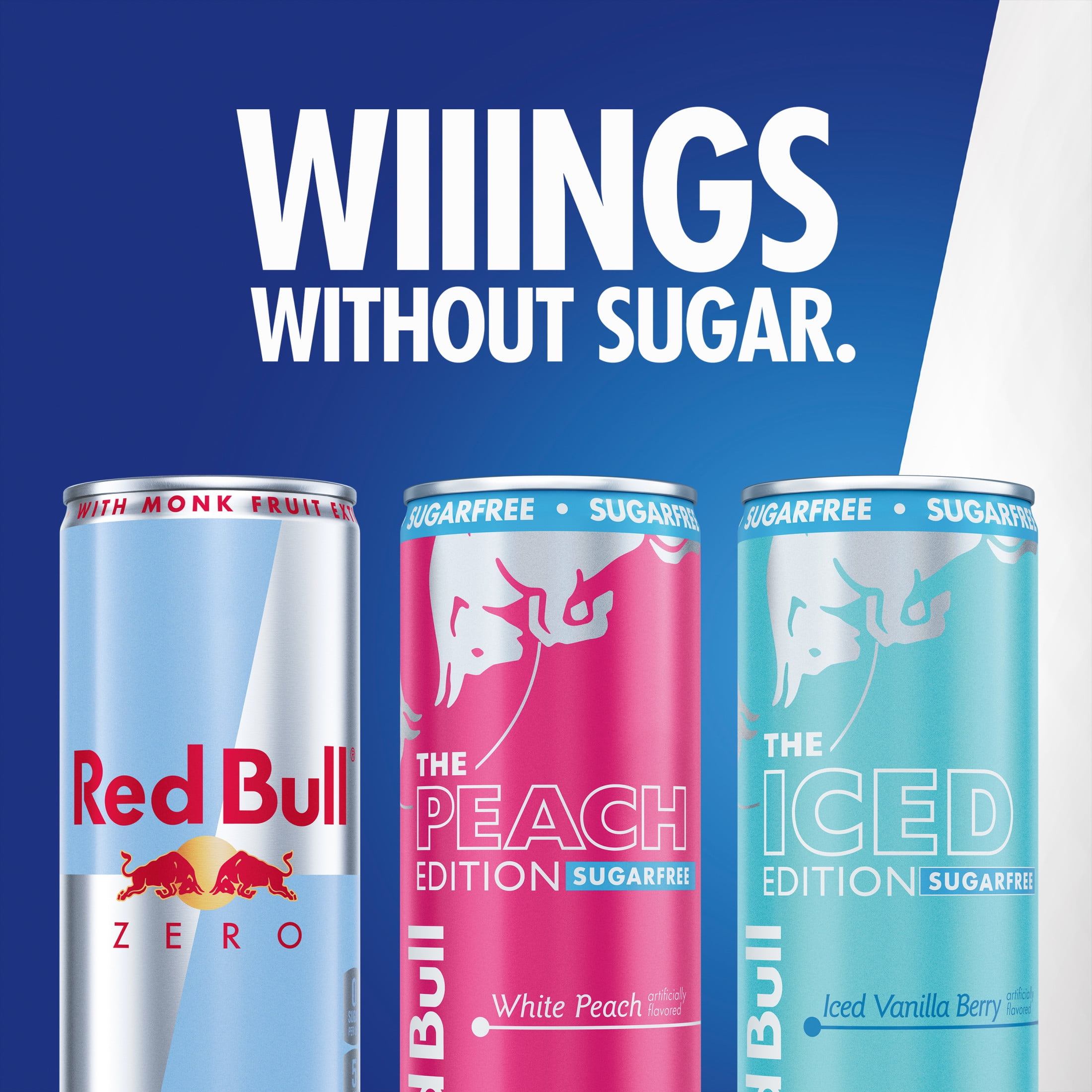 Red Bull Energy Drink SugarFree Variety Pack,  Zero,  Peach,  Iced Vanilla Berry