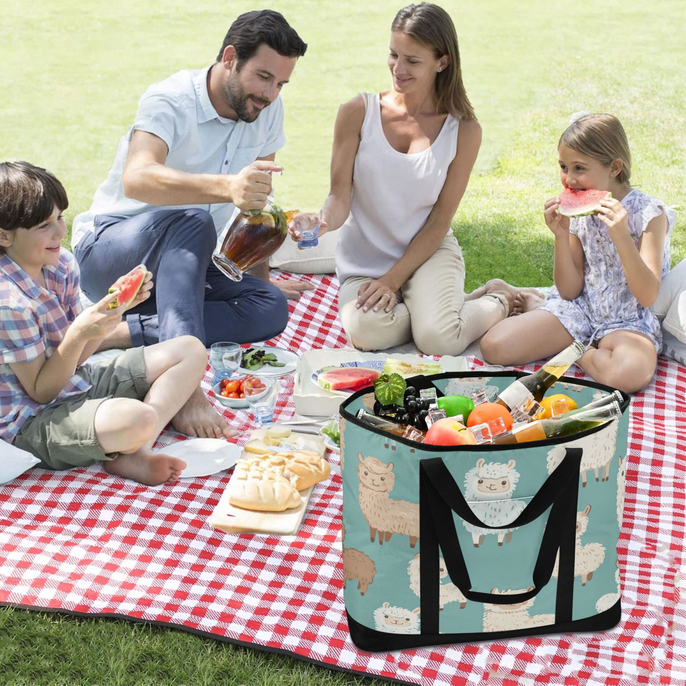 Large Hand-held Ice Pack Picnic Bag Insulation and Refrigeration Suitable for Shopping Picnics and Camping Super Cute Sheep