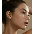 thumbnail image 4 of Stud Earrings - Hypoallergenic Earrings for Women Men Sensitive Ears - Minimalist Jewelry Flatback Cross Bolt Cartilage Earrings, 4 of 5