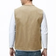thumbnail image 6 of APEXFWDT Men’s Fishing Vest Summer Outdoor Utility Cargo Vest Work Safari Travel Photo Vest with Multi Pockets L,Khaki, 6 of 7