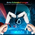 thumbnail image 2 of Qoosea 2 Controller Handle Attachments Accessories, VR Gorilla Tag Long Arms Dual Extension Grips Compatible with Meta Quest 2 for Beat Saber Golf Club Baseball More VR Games, 2 of 7