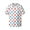 Red Blue Polka Dots, variant on Naloa Purple Butterfly Men's Loose Fit Cuban Collar Short-Sleeve Shirt with Button-down and Chest Pocket for Everyday Wear Outings - XX-Large