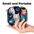 thumbnail image 2 of Sanitary Napkin Storage Bag, Zipper Menstrual Cup Pouch Feminine Menstruation First Period Pads Holder for Girls Women Ladies, Cat, 2 of 7