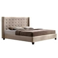 thumbnail image 2 of ACME Mallalai Queen Wingback Bed in Beige Microfiber, Multiple Sizes, 2 of 3