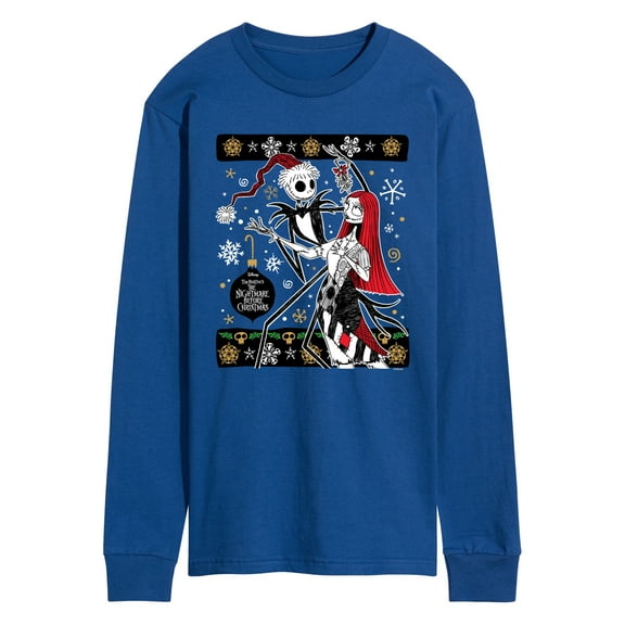 Disney - Jack And Sally Ornaments - Men's Long Sleeve Graphic T-Shirt