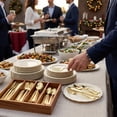 thumbnail image 4 of Exquisite Cream Victorian Disposable Dinnerware Combo Set, 120 Piece, Service for 20, 4 of 10
