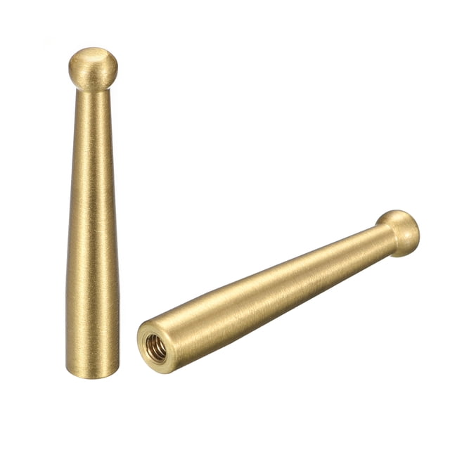 Ganchos decorativos de pared, 2 piezas - Ganchos de abrigo de latón sólido montados en la pared para baño (8mm x 50mm)