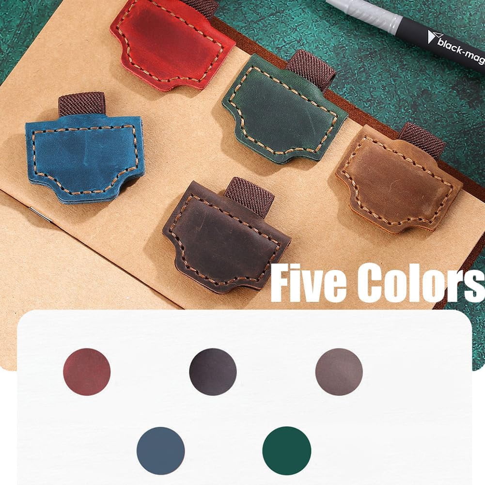 Bygonemark, Bygone Mark Bookmark with Pen Holder, 2025 New Personalized Magnetic Leather Pen Holder Bookmark,Custom Leather Magnetic Bookmarks Pen Holder