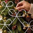 thumbnail image 6 of Christmas Bow Ornaments Christmas Metal Bow Ornaments for Christmas Tree Xmas Tree Hanging Decor, 6 of 8