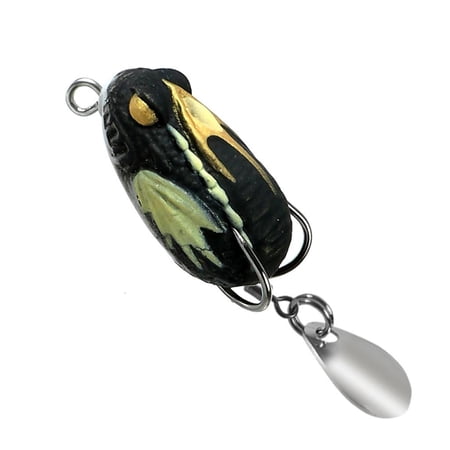 Youthyao Frogs Lures for Blackfish Baits 3cm 3.2g PVC Fishing Simulated Frogs Baits with Double Hook &