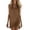 Brown, variant on fheaev Women's Mini Dress Linen Spaghetti Strap V Neck Ruffled Hem Sleeveless for Summer Casual Yellow 2XL