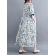thumbnail image 4 of Vestido Irfora Vestido suelto de mujer con bolsillos Floral Medias mangas Cordón en la cintura Vestido de vacaciones Irfora Vestido, 4 of 5