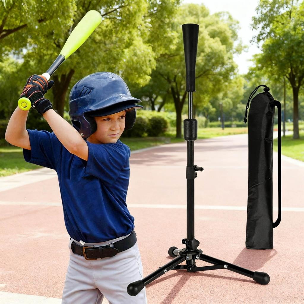 Osdhezcn Durability Baseball Training Tees With 3 Reinforced Ground Stakes Tripods Base And Quick Setups For Youth Player