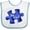 White and Blue, variant on Inktastic Autism Awareness Be Kind Dark Blue Puzzle Piece Boys or Girls Baby Bib